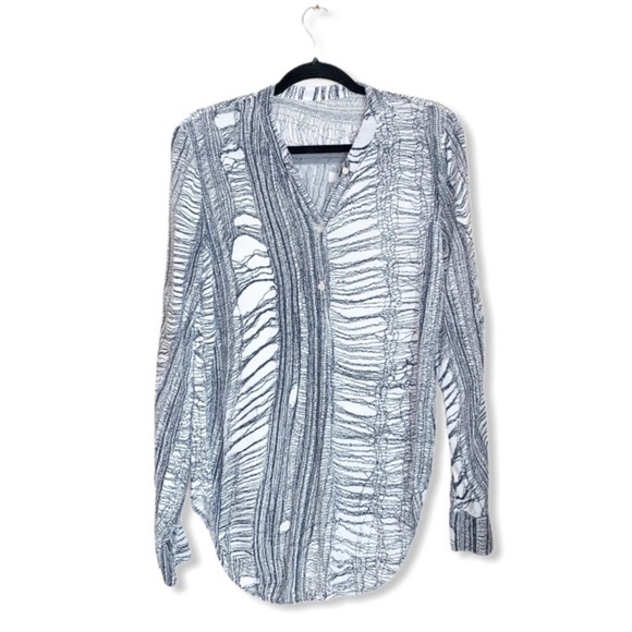 RAQUEL ALLEGRA printed popover top size‎ XS casual dressy - Picture 1 of 15